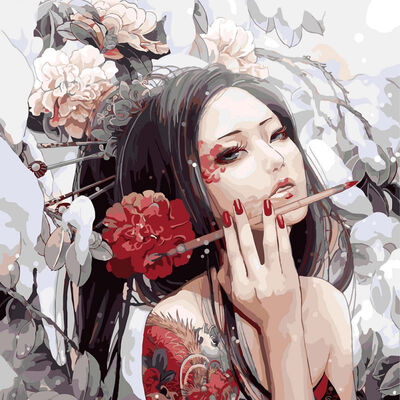 

4050CM DIY Oil Painting Paint By Numbers Digital Hand-painted Living Room Restaurant Character Decoration Painting Girl Love