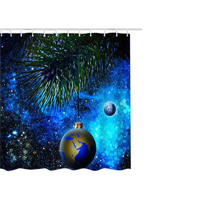 

Gobestart Christmas Waterproof Polyester Bathroom Shower Curtain Decor With Hooks 65x71