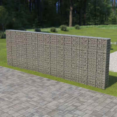 

Gabion Wall with Covers Galvanized Steel 236"x118"x787"