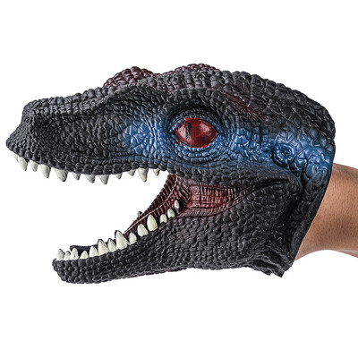 

Siaonvr Dinosaur Hand Simulation Puppets Role Play Realistic Dino Head Gloves Soft Toy