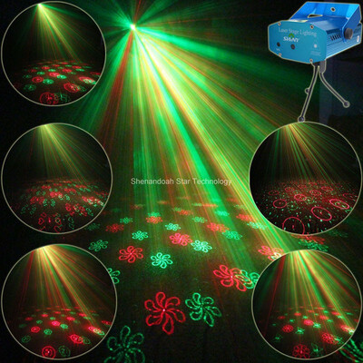 

Mini Red Green Laser 20 Patterns projector Club Bar lighting lights Dance Disco home party Xmas DJ Stage Light show Y20