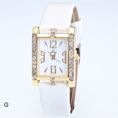 

〖Follure〗Retro Candy Colors Design Leather Band Analog Alloy Quartz Wrist Watch