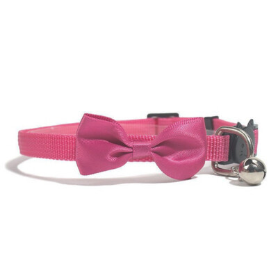 

Princess Cat Puppy Collar Small Little Dog Necklace Nylon Kitten Bow Tie Break Away Safety Doggy Collars With Bell