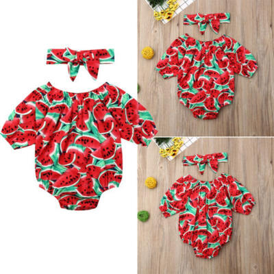 

US Stock Toddler Newborn Baby Girls Romper Bodysuit Jumpsuit Outfits Set Clothes