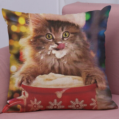 

Tailored New Christmas Cotton Linen Pillow Case Sofa Cushion Cover Home Decor