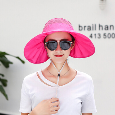 

Cap children summer sun hat Korean version sun cap anti-ultraviolet folding face outdoor sunscreen big beach cap