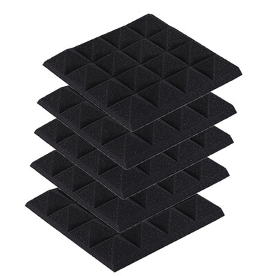 

Gobestart 5Pcs Acoustic Foam Panel Sound Stop Absorption Sponge Studio KTV Soundproof