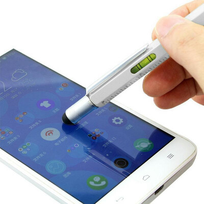 

Multi-function 6 in 1 Tool Ballpoint Pen Screwdriver Level Touch ScreenTouch Capacitive Phone Touch Screen Stylus Pen