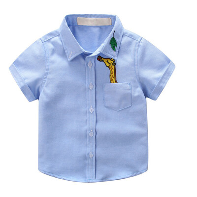 

2-10T Summer High Quality New Fashion Children Short-sleeved Shirt Boys Casual Shirt Children Clothing Baby Outfits
