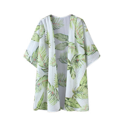 

Summer Sunproof Chiffon kimono Oversize Beachwear Cardigan Women Floral Chiffon Ladies Cardigan Blouses