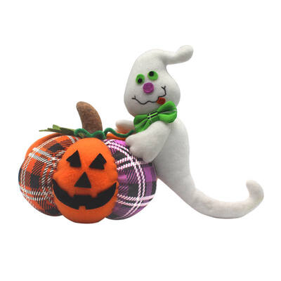 

Halloween Plush Toys for Kids Halloween Cotton Desktop Ornaments Cat Ghost Witch Cartoon Dolls for Holiday Gifts Home Bar Decor