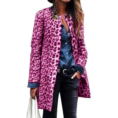 

2019 Fashion Autumn Winter Women Leopard Windbreaker Jacket