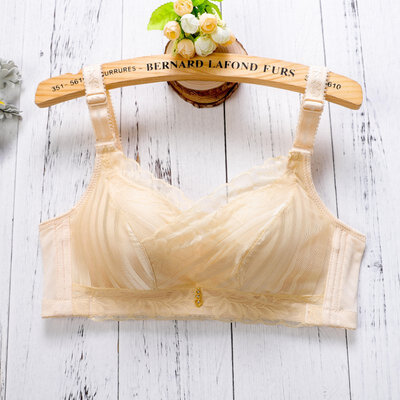 

Women Bras Push Up Padded Bras Wire Free Gathered Underwear Adjust Lace Decorate Lingerie Bralette Female Large Size Intimates