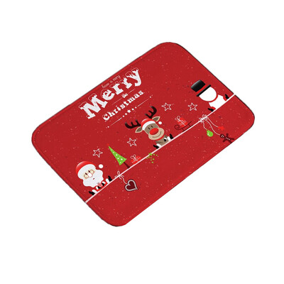 

Christmas Decoration Festive Santa Claus Elk Mat Bedroom Bathroom Home Absorbent Non-Slip Mat