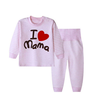 

Newborn Baby Girls Boys clothes Sleepwear Set Baby Kids Girls Boys Cartoon Letters Print Long Sleeve BlousePants Pajamas 1-6Y