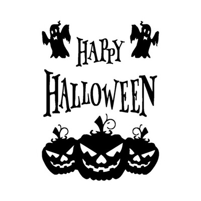 

Happy Halloween Pumpkin&Ghost Pattern Removable Wall Stickers For Kids Rooms Halloween Party DIY Supplies Room Decoration