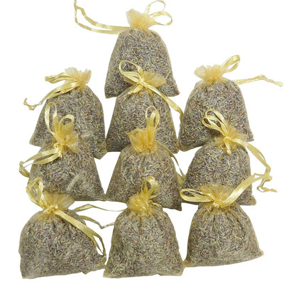 

Gobestart 15 Bags of Dried Lavender in Small Lilac Organza Bags -Real Flower Wedding