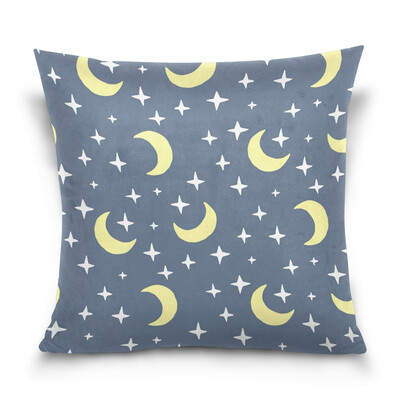 

ALAZA Throw Pillow Cover 16 X 16 inch Christmas Gift Cushion Cover with Moons Printed Pillowcase
