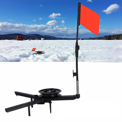 

Foldable Triangle ABS Ice Fishing Rod Pole Flag Remarker Alarm Lightweight Fish