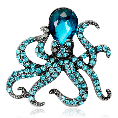 

Animals Brooch Pins Bee Rabbit Octopus Cat Owl Bird Cat Enamel Brooches for Women Men Crystal Brooch