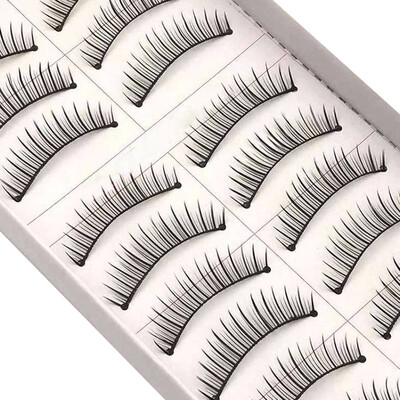 

Tailored 10 Pairs Double False Eyelashes Natural Thick Crossed Bare Makeup