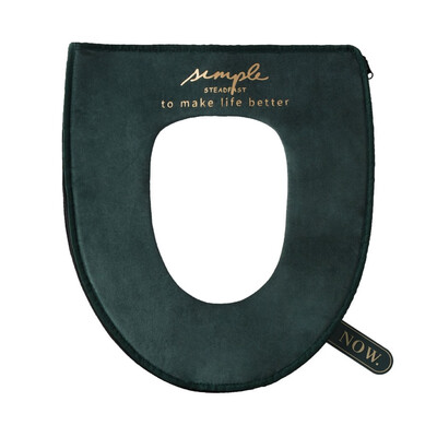 

Gobestart Household Winter Velvet Toilet Seat Pad Toilet Seat Zipper With Handle