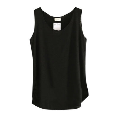 

Summer Women New Tank Tops Sleeveless Round Neck Loose Thin T Shirt Vest