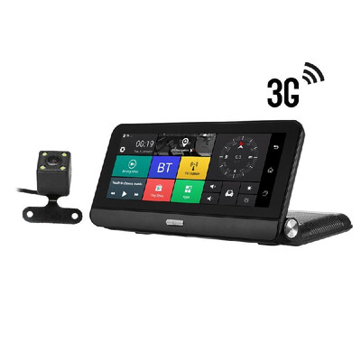 

784 inch 3G Wifi Android 51 Touch IPS BT Video Recorder Dash Camera FHD 1080P Dual Lens Navigation Parking Surveillance GPS DVR