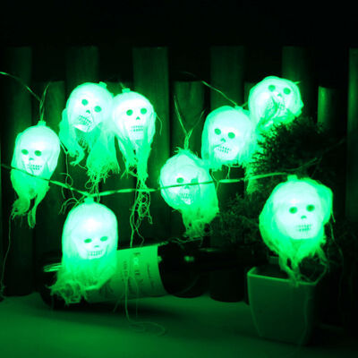 

New 2019Halloween Party 2m LED Colorful Light Cosplay Party Skull Shape Funny Personality String Lights