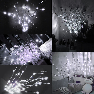 

JPGIF LED Willow Branch Lamp Floral Lights 20 Bulbs Home Christmas Party Garden Decor