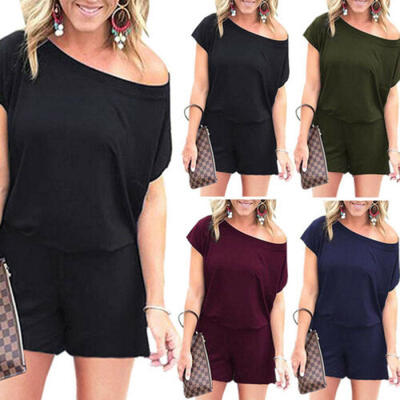 

Women Ladies Clubwear Single Shoulder Playsuit loose Jumpsuit Romper Trousers