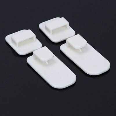 

Plastic hook set strong durable household storage organization storing remote keys TV air conditioners controls 2 pairs 4 pcs