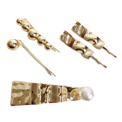 

5pcs Women Girl Artificial Pearl Side Hairpins Simple All Match Bobby Pins Alloy Hair Accessories