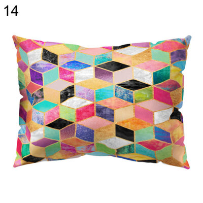 

Geometric Square Triangle Pillow Cover Cushion Case Home Car Sofa Hotel Decor