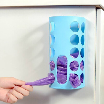 

Gobestart Unique Kitchen Bag Holder Dispenser Box Wall Mount Recycle Fresh Plastic Storage