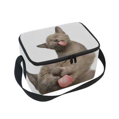 

ALAZA Lunch Box Insulated Lunch Bag Large Cooler Kitten On White Background Tote Bag
