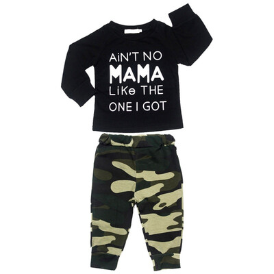 

2pcsset Newborn Baby Boy Clothing T-shirt TopsToddler Infant Kid Camouflage Pants Outfits Sets