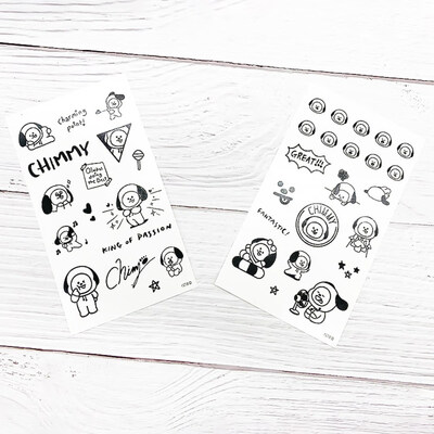 

1PC KPOP BTS Bangtan Boys Waterproof Removable Temporary Tattoo Stickers DIY