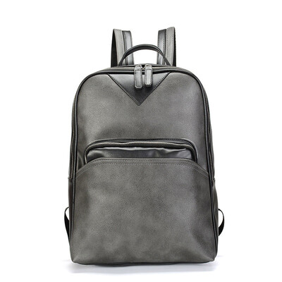 

Fashion PU Leather Backpack Mens Casual Business Travel Bag Slim Durable Women Fashion School Campus School Rucksack