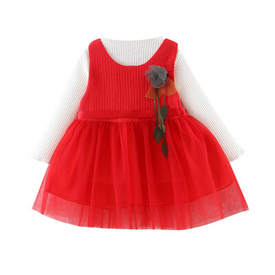

Baby Kids Girl Dresses Summer Chidlren Clothes Toddler Girls Dress Baby Cotton Long Sleeve Mesh Princess Dress