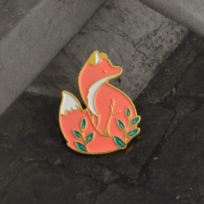 

Fashion Animal Woodland Fox Enamel Pin Lapel Brooches Badges Jewelry Cute Gift