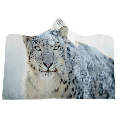 

Seascape Flower Hooded Plush Thicken Blanket Cool 3d Print Sherpa Fleece Wearable Blanket For Adults Blue Throw Blanket Manta