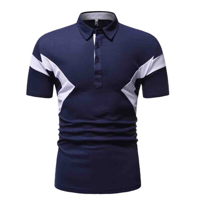 

Toponeto Fashion Mens Casual Mixing Colour Slim Fit Short Sleeve Sports Shirt Top Blouse
