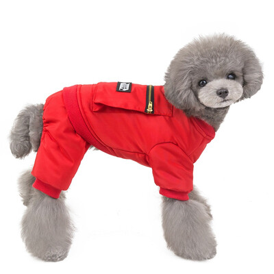 

Pet Dog Coat Winter Dog Clothes Thicken Warm Dog Jumpsuit Coat Jacket Poodle Pet Apparel Puppy Outfit For Small Medium Dogs