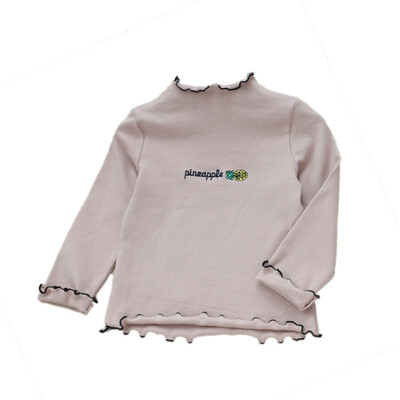 

Candy color Children T shirt Girls casual Blouse tops Autumn Turtleneck baby girls long sleeve tops T shirt kids clothes 2-6T