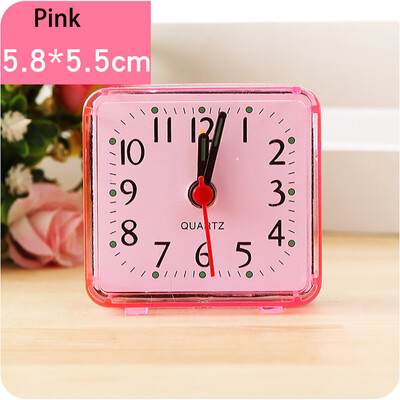 

Siaonvr Square Small Bed Compact Travel Quartz Beep Alarm Clock Cute Portable