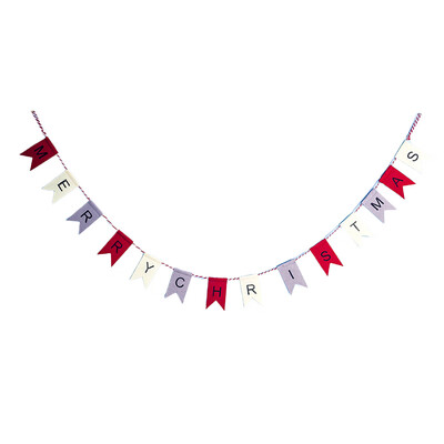 

New Creative Felt Christmas Card Printing Christmas Flag Holiday Party Decoration