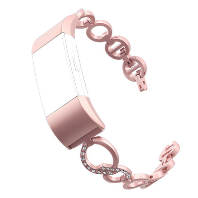 

〖Follure〗Replacement Small Metal Crystal Watch Band Wrist strap For Fitbit Charge 2