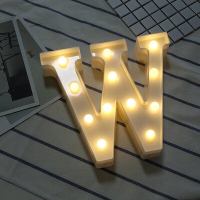 

Siaonvr Alphabet LED Letter Lights Light Up White Plastic Letters Standing Hanging N