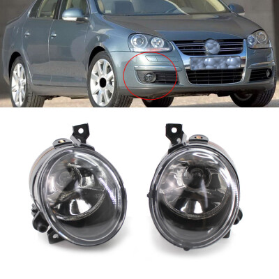 

2pcs Car Front Bumper Convex Lens Fog Light Lamp LR Kits For Golf MK5 Tiguan